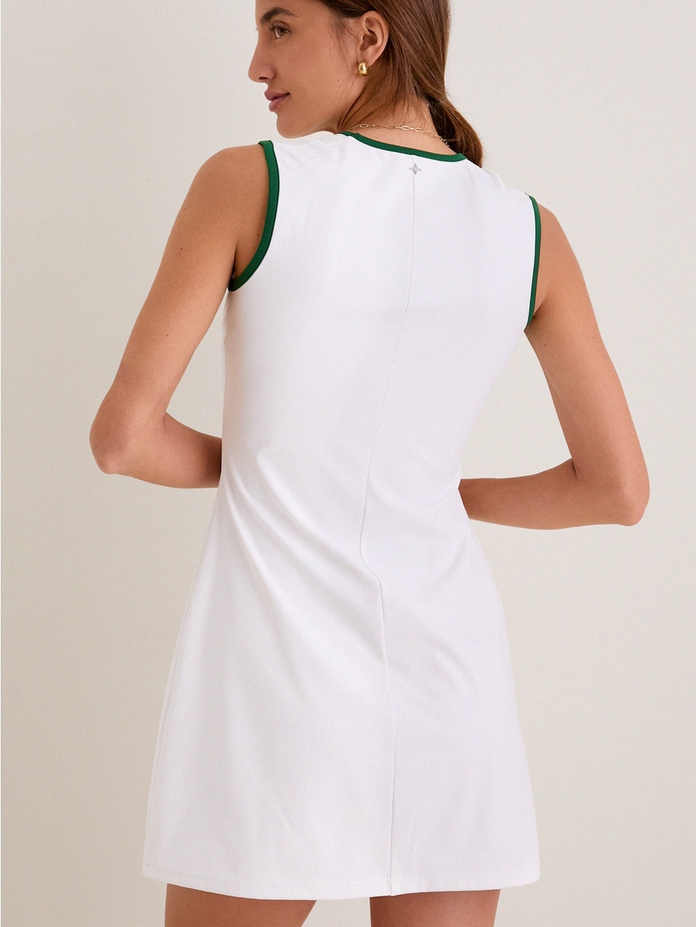 New! Tnuck Sport $148 White Lightweight Compression Lynda V-Neck Tennis Dress S - Picture 14 of 16